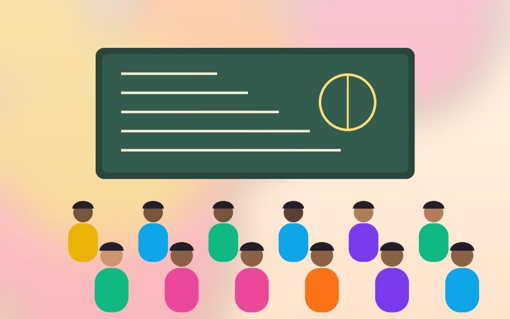 Suasana kelas bimbingan belajar